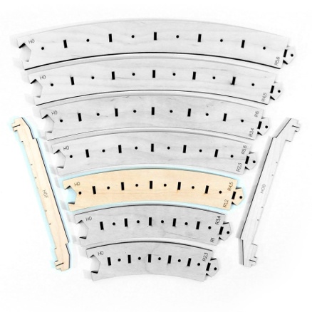 Templates for curved lines R1/R2:R4/R5 FLEXI H0