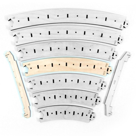 Templates for curved lines R2/R3:R5/R6 FLEXI H0