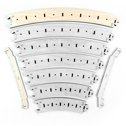 Templates for curved lines R5/R6:R8/R9 FLEXI H0