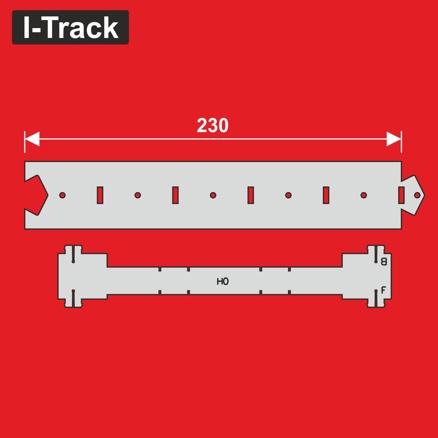 Templates for straight lines Roco H0 6 pcs