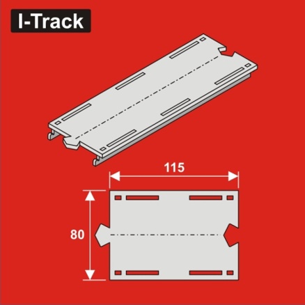 H0 Straight single-track segment 80x115mm 6pcs