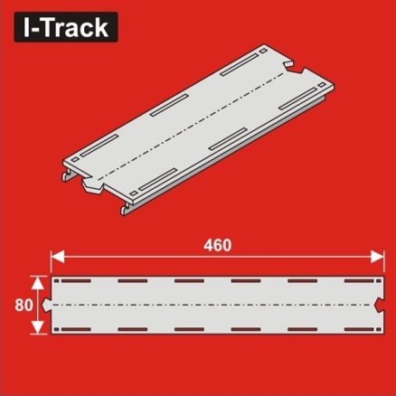 H0 Rovný segment 1-kolejný  80x460mm 4ks