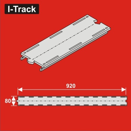 H0 Rovný segment 1-kolejný  80x920mm 2ks