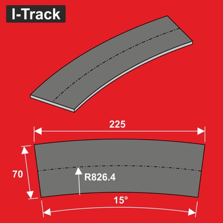 Track bedding segments Ra 826,4x70x5mm 6 pcs