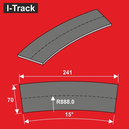 Track bedding segments Ra888x70x5mm 6 pcs