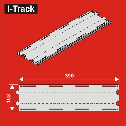 Exit Double-track segment, 103x390mm,1pcs