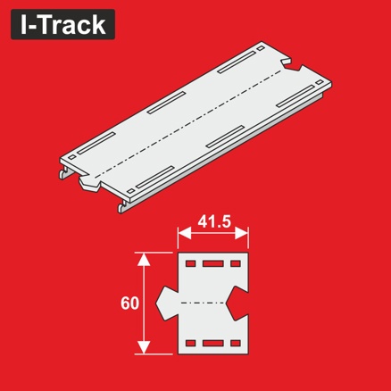 Single-track straight segment, 41,5mm,W. 60mm,6pcs