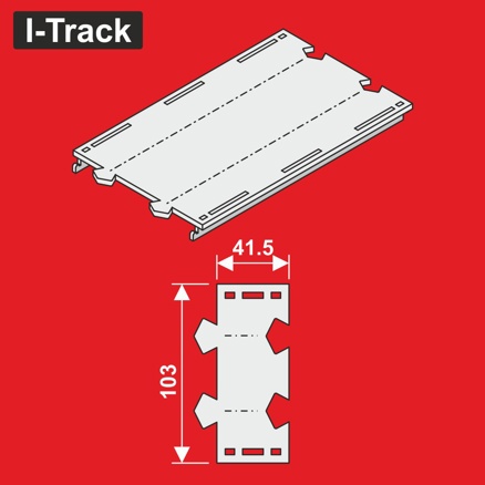 Double-track straight segment, 41,5mm,W.103mm,6pcs