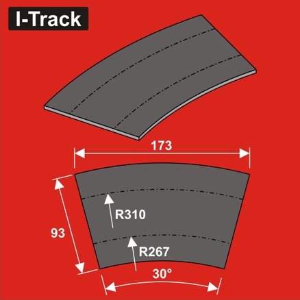Track bedding Ra267/310x93x5mm,2k.12 pcs