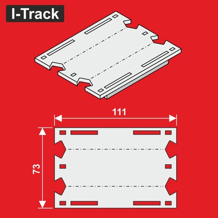 Reducer for I-Track segments H0 double track