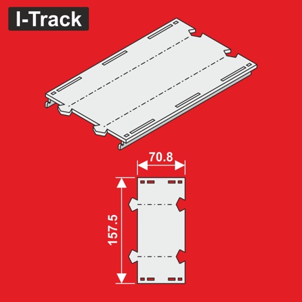 H0 MärklinStraight 2-track seg.157,5x70,8mm 6pcs