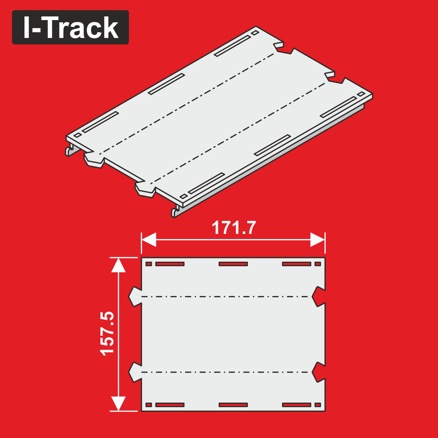 H0 MärklinStraight 2-track seg.157,5x171,mm 6pcs