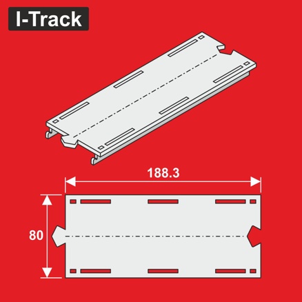 H0 Märklin C Straight single-track 80x188,3mm 6pcs