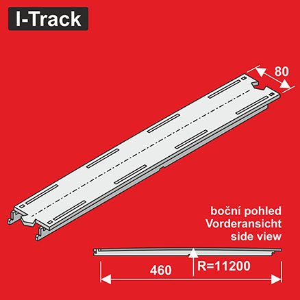 H0 Straight segment single-track 470x80mm 1pcs.