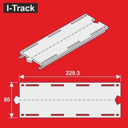 H0 Märklin C Straight single-track 80x229,3mm 6pcs