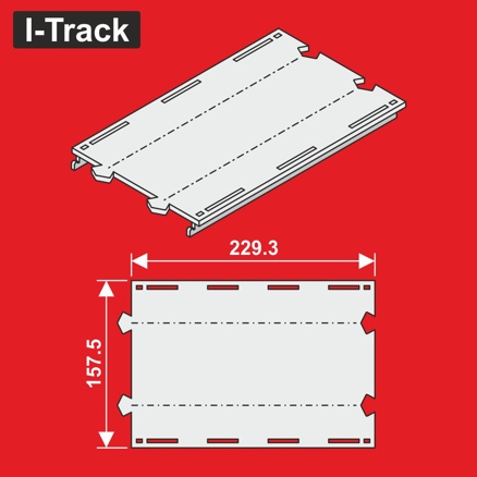 H0 Märklin C Straight 2-track 157,5x229,3mm 6pcs