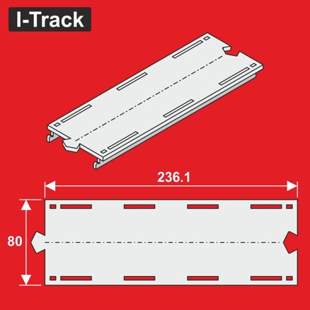 H0 Märklin C Straight single-track 80x236,1mm 6pcs