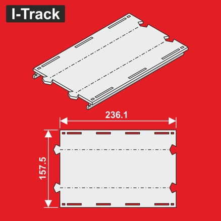 H0 Märklin C Straight 2-track 157,5x236,1mm 6pcs