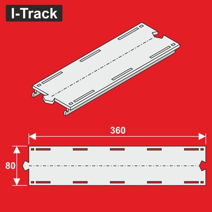 H0 Märklin C Straight single-track 80x360mm 6pcs