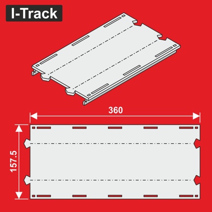 H0 Märklin C Straight 2-track 157,5x360mm 6pcs