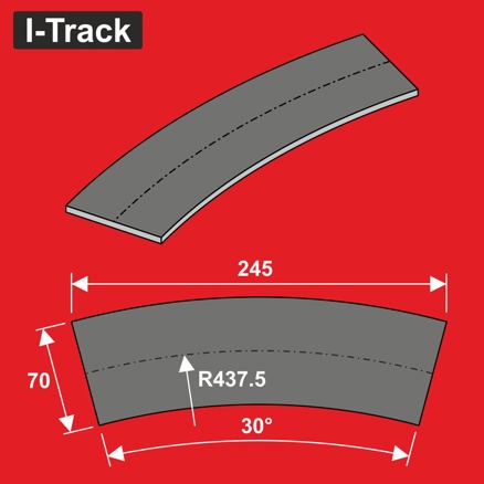 Track bedding segm. Märklin C.R2-437,5mm 30° 12pcs