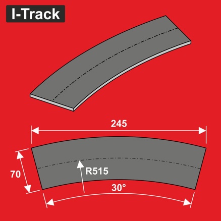 Track bedding segm.  Märklin C.R3-515mm 30° 12pcs