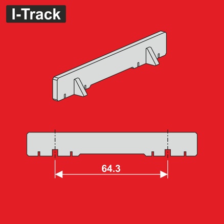 Spacers H 64,3 mm Tracks Märklin C+K 12 pcs