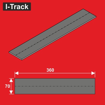 Track bedding segments Straight 70x360mm 6pcs