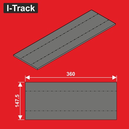 Track bedding segments Märklin C  147,5x360mm 6pcs