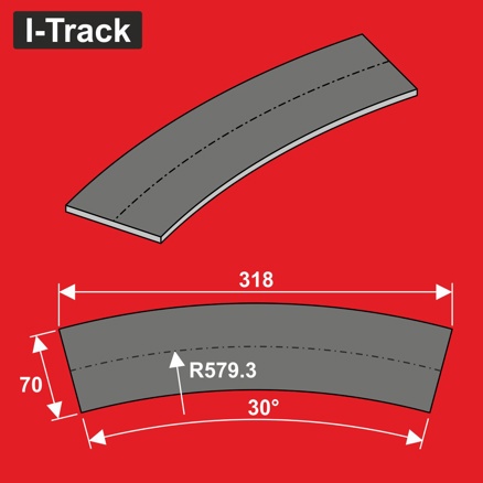 Track bedding segm. Märklin C.R-579,3mm 30° 12pcs