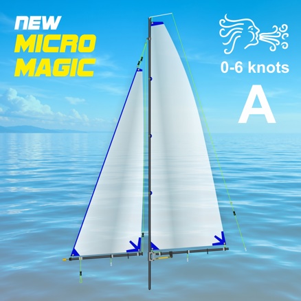 Ready-to-use 3D Sails for MicroMagic – Size A