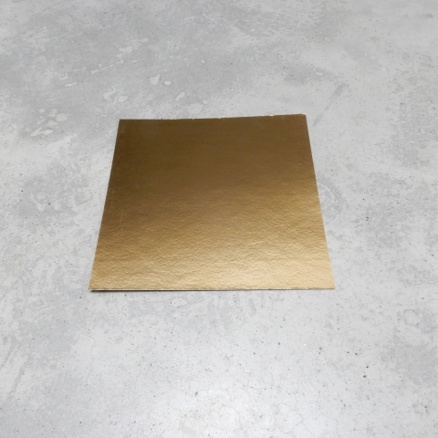 Podtácek pod dort 20 x 20 cm EXTRA PEVNÝ - zlatý