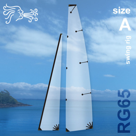 Tuning set of racing 3Dsails RG65 size A Swing rig