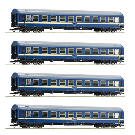 4-piece set: Express trai n coach, MAV             