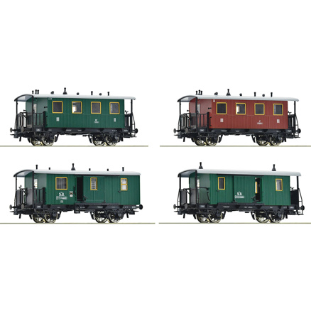 4 piece set: Passenger train, kkStB -H0