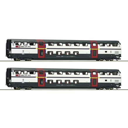 2 piece set: 1st class double-deck coaches, SBB 