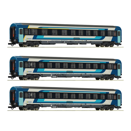 3 piece set: Eurofima coaches, MAV 