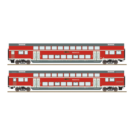 2 piece set: Double-deck coaches, DB AG 
