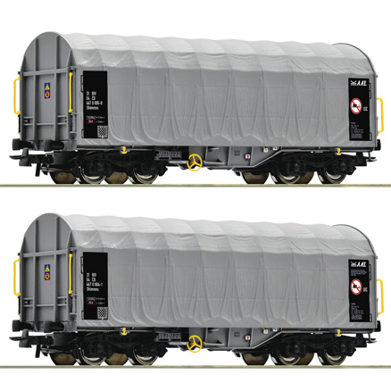 2 piece set: Sliding tarpaulin wagons, CD 