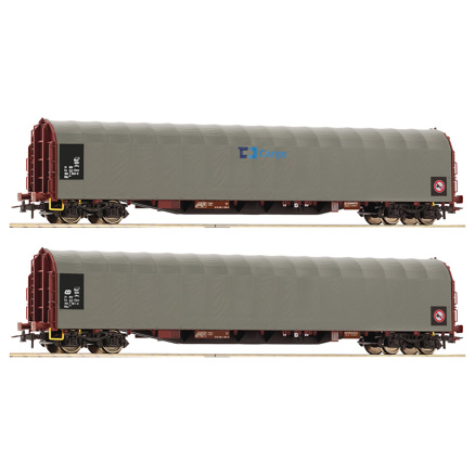 2 piece set: Sliding tarpaulin wagons, CD 