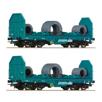 2 piece set: Coil transport wagons, FS 