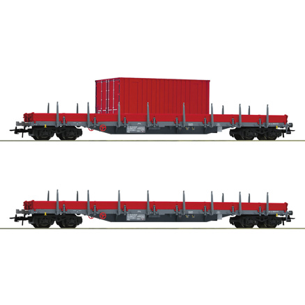 2 piece set: Stanchion wagons, DB AG 