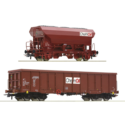2 piece set: Goods wagons, Chemoil 