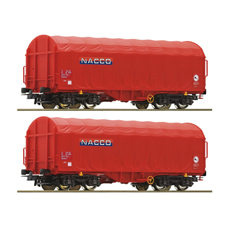 2 piece set: Sliding tarpaulin wagons, NACCO 