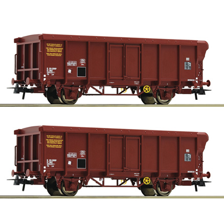 2 piece set: Roll-roof wagons, SNCF 