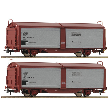 2 piece set: Sliding roof/sliding wall wagon, SJ 