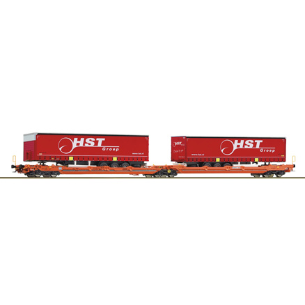 Articulated double-pocket wagon T3000e, Wascosa 