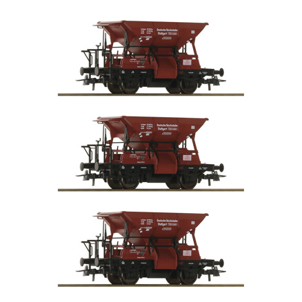 3 piece set: Talbot ballast hopper wagons, DRG 