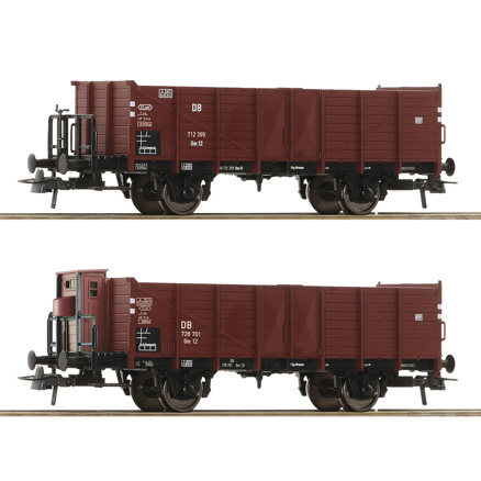 2 piece set: Open goods wagons, DB 