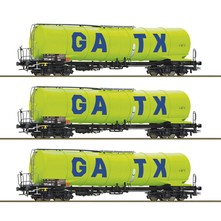3 piece set: Tank wagons, GATX 